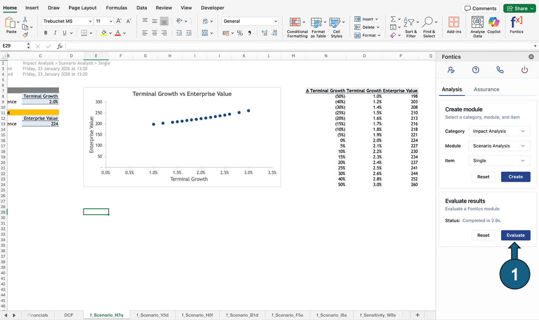 Run module and view results